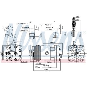 Compressor, ar condicionado NISSENS 89472