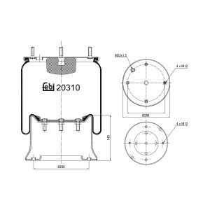 Soffietti per sospensioni pneumatiche FEBI BILSTEIN 20310