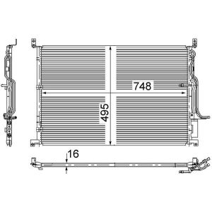 Condenseur, climatisation BEHR MAHLE AC 271 000S