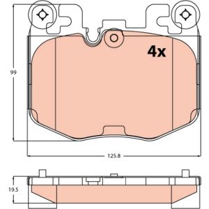Conjunto de pastilhas de travão TRW GDB2526