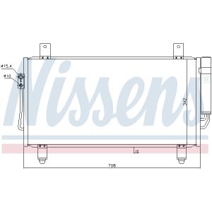 Condensatore, impianto di climatizzazione NISSENS 940435