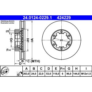 Disque de frein ATE 24.0124-0229.1