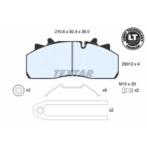 Conjunto de pastilhas de travão TEXTAR 2931302