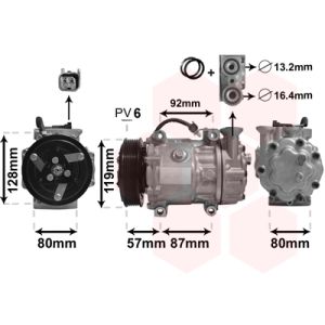 Compressor, ar condicionado VAN WEZEL 1800K468