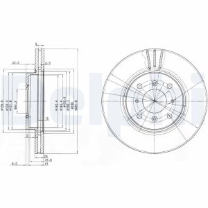 Disco de freno DELPHI BG3589