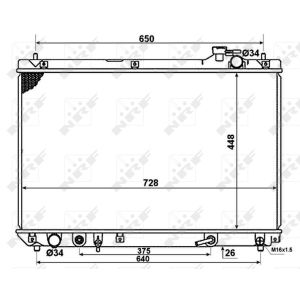 Radiateur, refroidissement du moteur NRF 58378