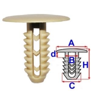 Clips ROMIX ROM C60525, 10 pièce