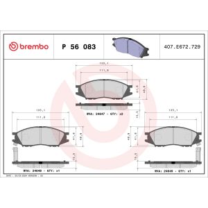 Levyjarrun jarrupalasarja BREMBO P 56 083