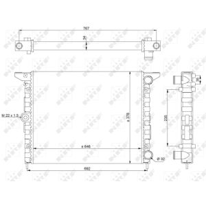 Radiador, refrigeración de motor NRF 519523