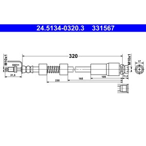Flexible de frein ATE 24.5134-0320.3