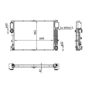 Arrefecedor do motor MAHLE CR 38 000S