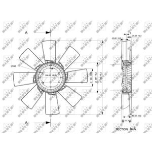 Roue du souffleur, refroidissement moteur NRF 49857