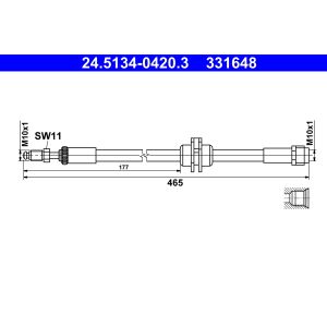 Flexible de frein ATE 24.5134-0420.3
