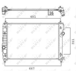 Radiator, motorkoeling NRF 58505