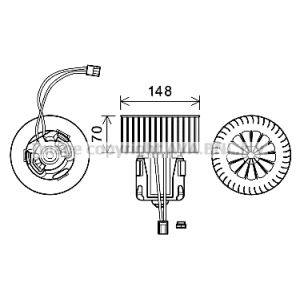 Ventilatore interno AVA COOLING BW8540