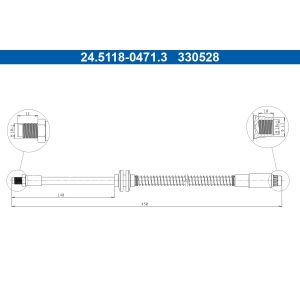Bremsschlauch ATE 24.5118-0471.3