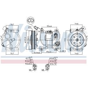 Klimakompressor NISSENS 890652