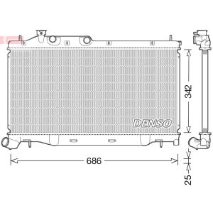 Radiateur, refroidissement du moteur DENSO DRM36023