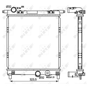 Radiator, motorkoeling NRF 53101