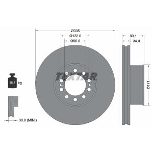 Remschijf TEXTAR 93138000