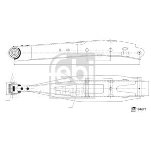 Braço de controlo, suspensão da roda FEBI BILSTEIN 194671