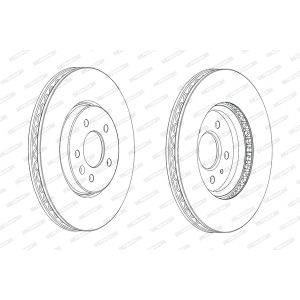 Bremsscheibe FERODO DDF2191C-1 vorne, belüftet, 1 Stück