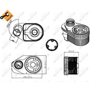 Ölkühler, Motoröl EASY FIT NRF 31324