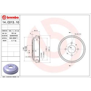 Jarrurumpu BREMBO 14.C013.10