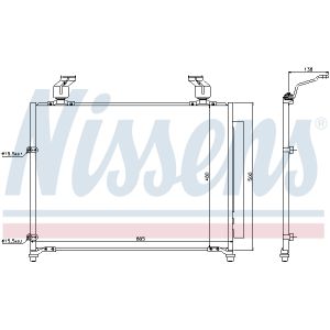 Condensatore, impianto di climatizzazione NISSENS 940295