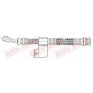 Tubo do travão flexível traseiro, esquerdo QUICK BRAKE QB58.955