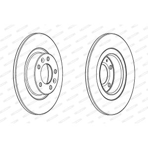 Jarrulevy FERODO DDF2297C takana, täysi, 2 kpl