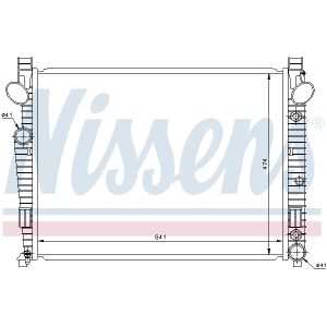 Radiatore, raffreddamento motore NISSENS 62772