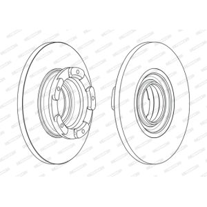 Dischi freno FERODO DDF2471 posteriore, completo, 2 pezzo