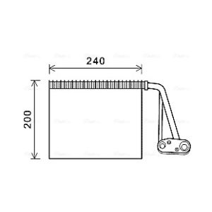 Evaporador, ar condicionado AVA COOLING RTV566