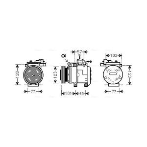 Compressor, ar condicionado AVA COOLING KAK146