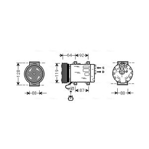 Compressor, ar condicionado AVA COOLING JEK029