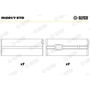 Cojinete de cigüeñal GLYCO H1201/7 STD