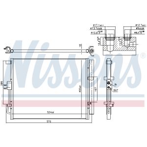 Condensador, aire acondicionado NISSENS 941133