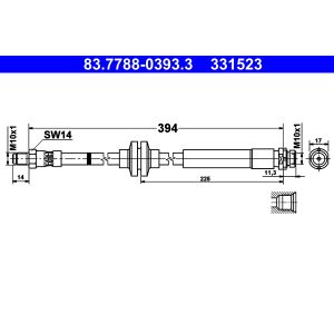 Flexible de frein ATE 83.7788-0393.3