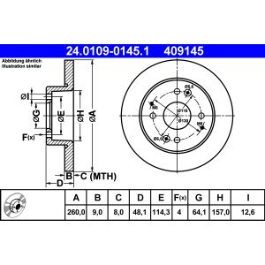 Bremsscheibe ATE 24.0109-0145.1