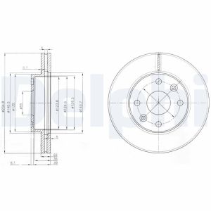 Disco de freno DELPHI BG3802