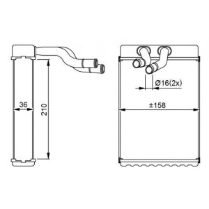 Wärmetauscher, Innenraumheizung EASY FIT NRF 54289