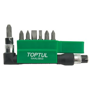 Zeskantschroevendraaierbit TOPTUL 1/4" 7st PH1 PH2 PH3 4x0.5 7x1.2 PZ1 PZ2