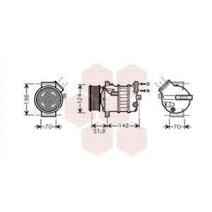 Compressor, ar condicionado VAN WEZEL 0100K112