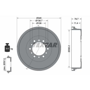 Tambour de frein TEXTAR 94043400