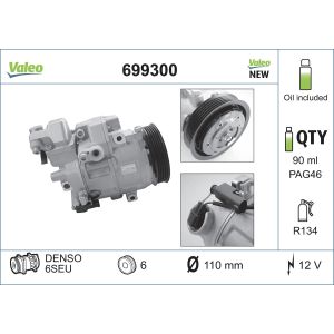 Compressor, ar condicionado VALEO 699300