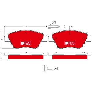 Set di pastiglie freno TRW GDB1482DTE, fronte