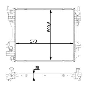 Arrefecedor do motor MAHLE CR 1200 000S