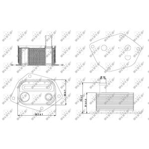 Enfriador de aceite, aceite de motor NRF 31298