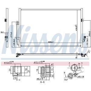 Condensatore, impianto di climatizzazione NISSENS 940556